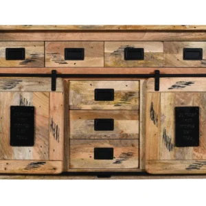 Artisan Mango Wooden Sideboard with Natural Scratch Finish