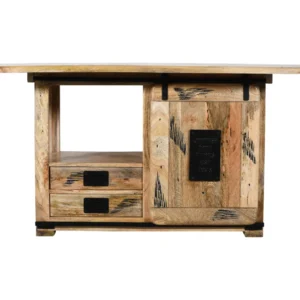 Rustic Mango Wood TVC Table with Scratch Design Features