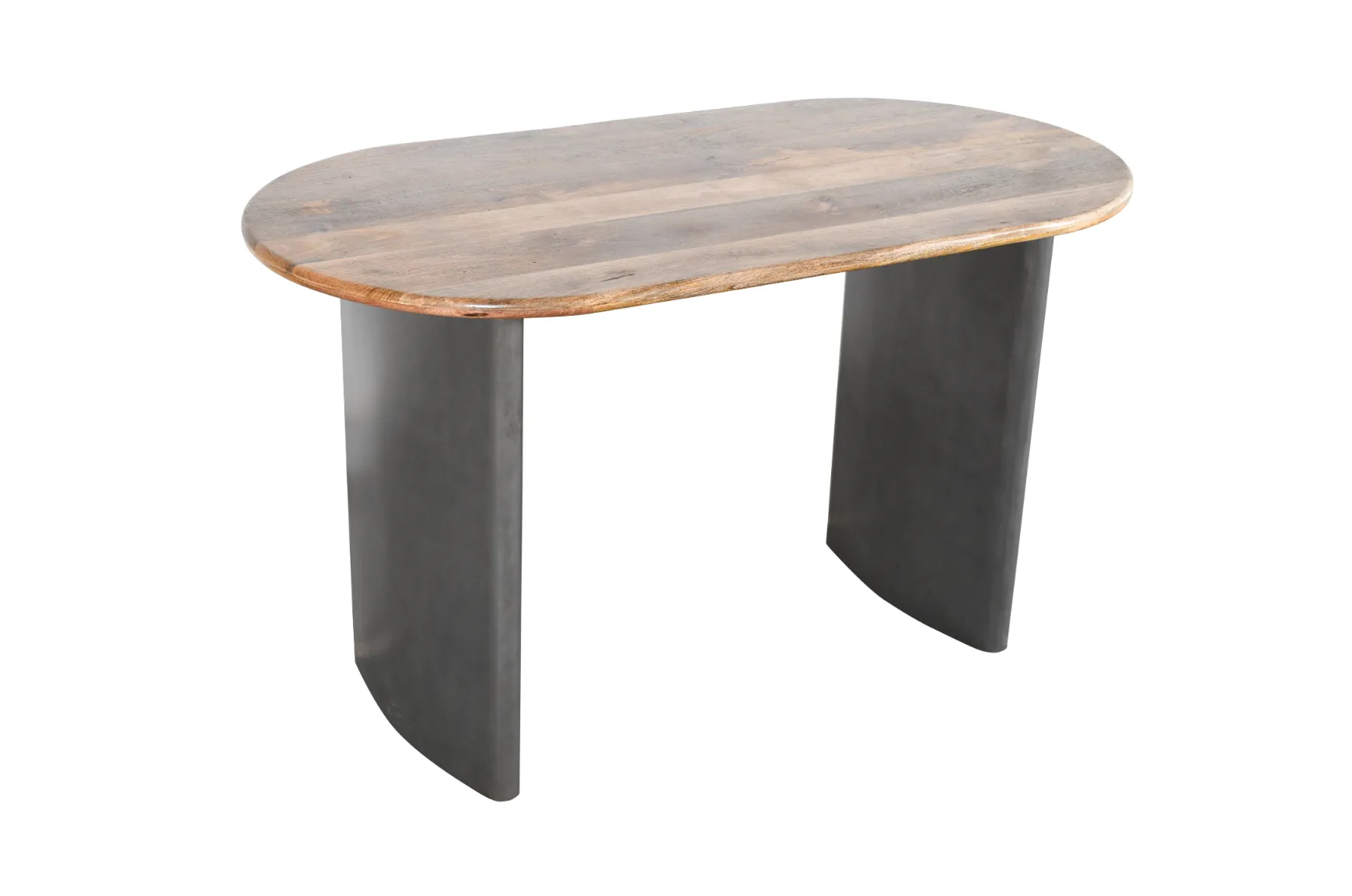 Premium 180cm Mango Wood Top Iron Base Dining Table with Natural Finish