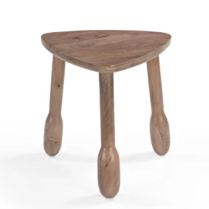 Mango Wood End Table in Blackberry Stain Finish