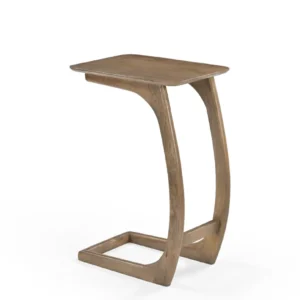 Mango Wood End Table in Dead Brown Glaze Finish