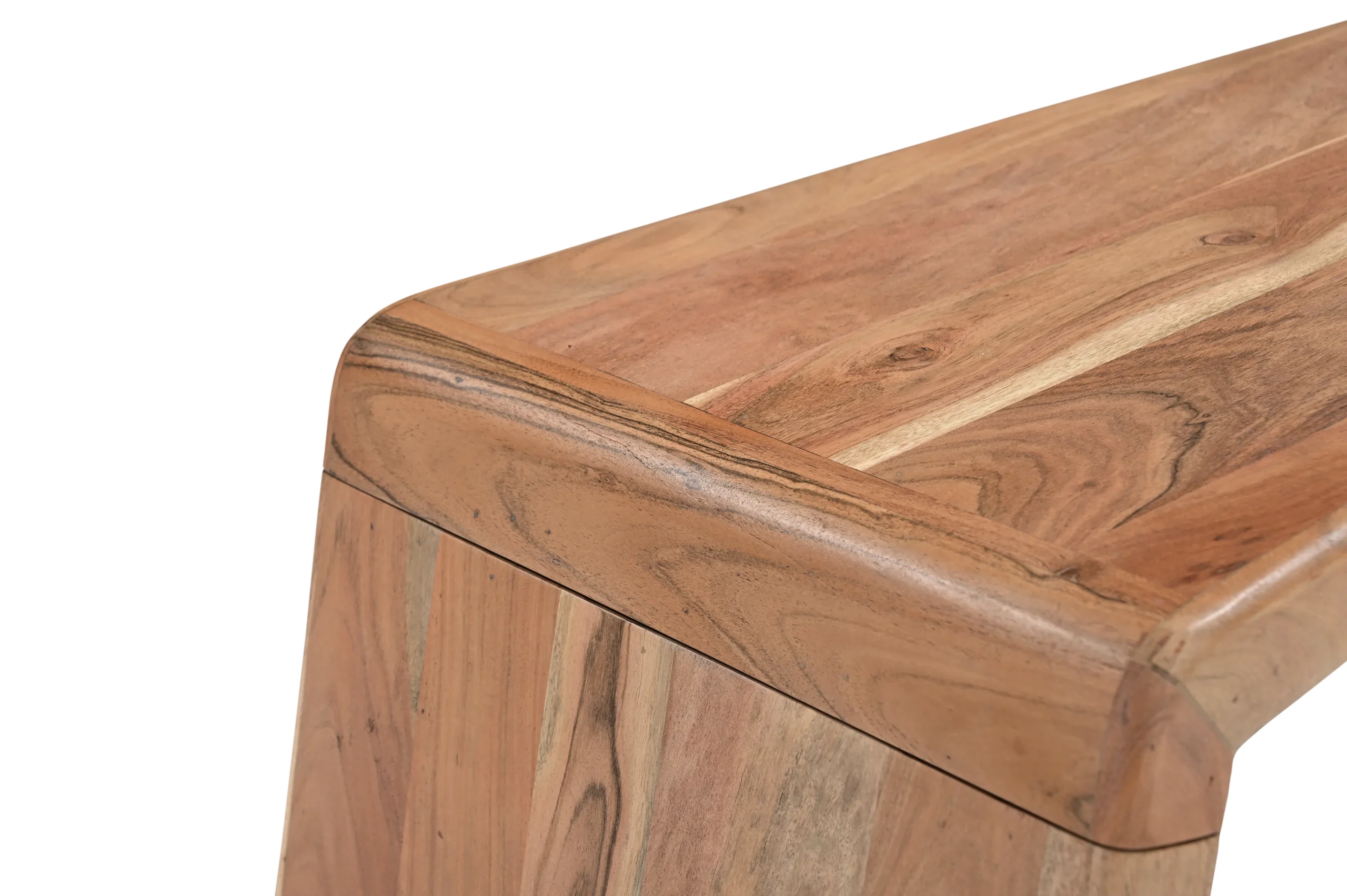 Acacia Wood Coffee Table in Natural Finish - Image 3