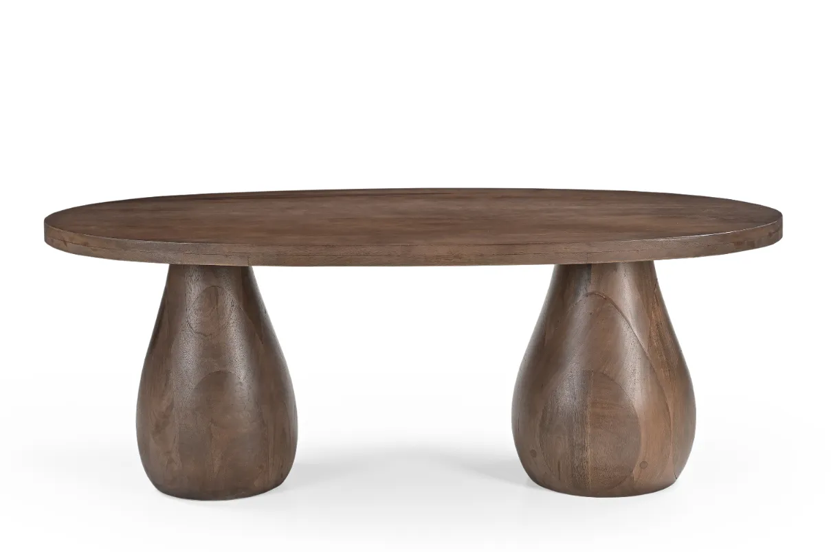 Mango Wood Coffee Table in Sagwan Finish - Image 5