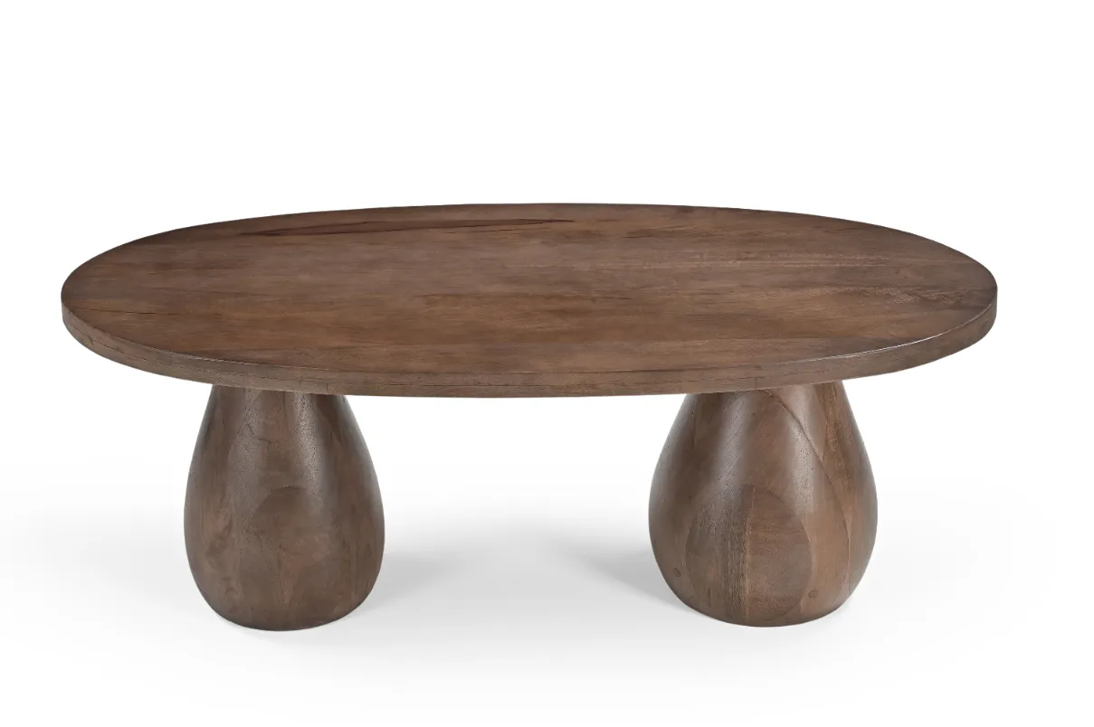 Mango Wood Coffee Table in Sagwan Finish - Image 4