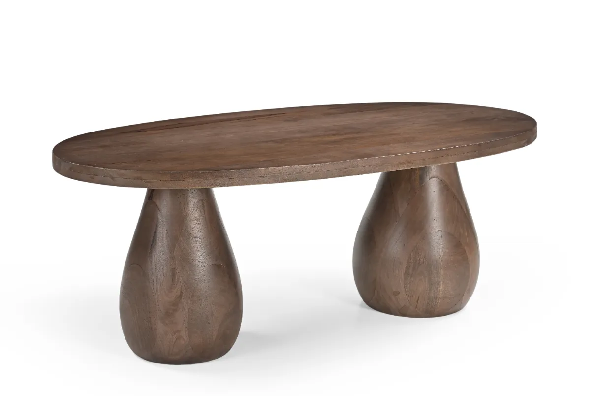 Mango Wood Coffee Table in Sagwan Finish