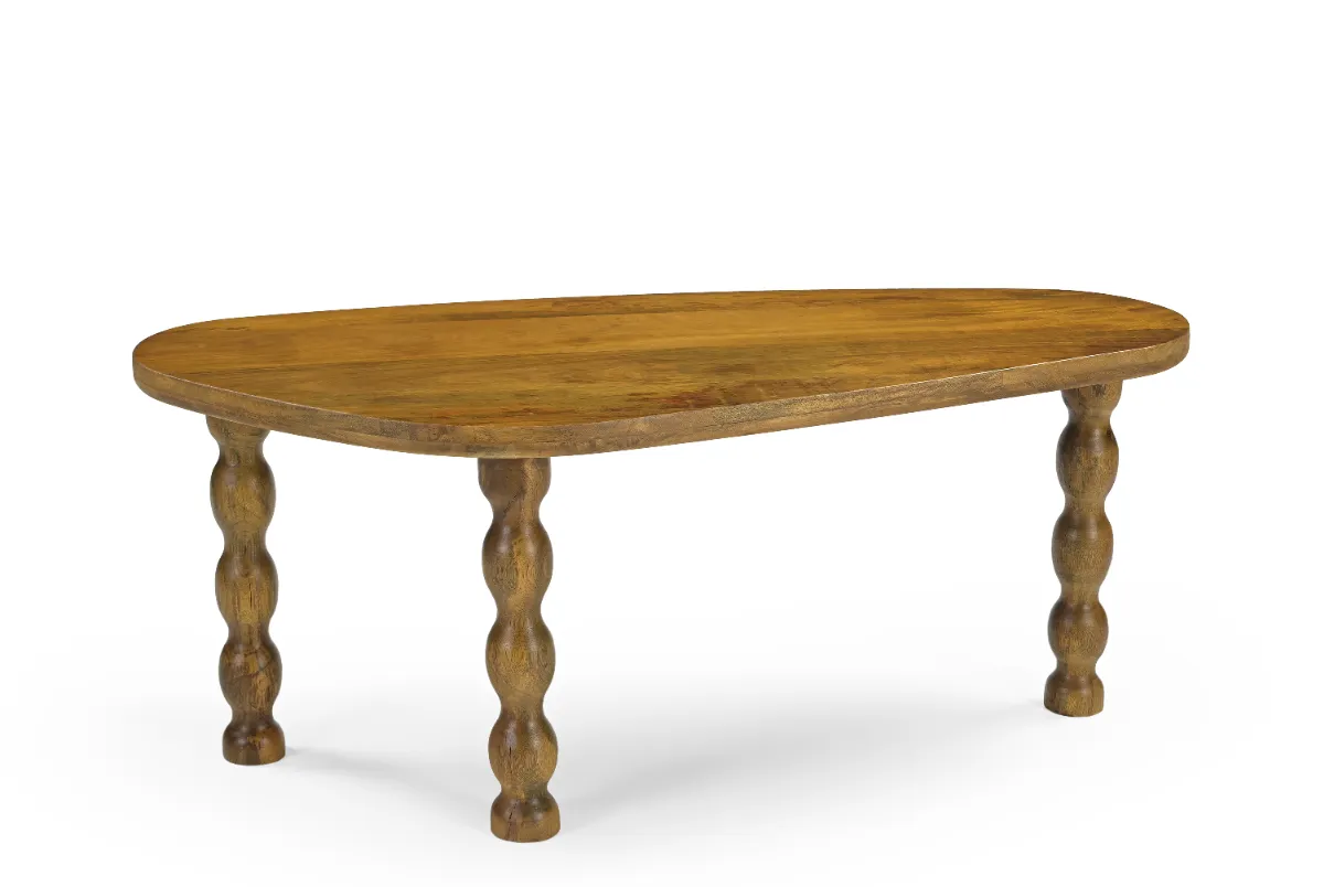 Mango Wood Coffee Table in Teak Finish - Image 4