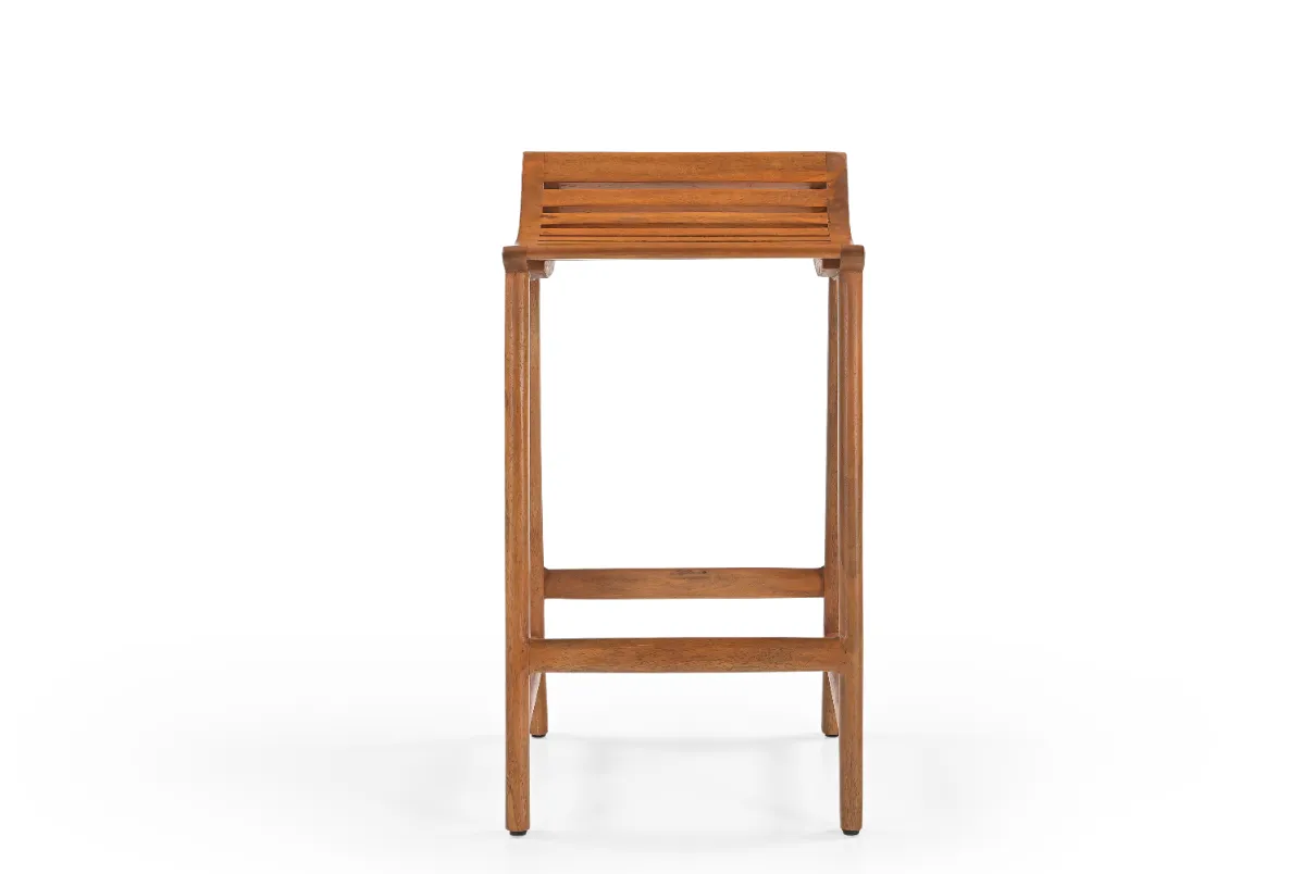 Mango Wood Stylish Bar Chair in Honey Finish - Image 4