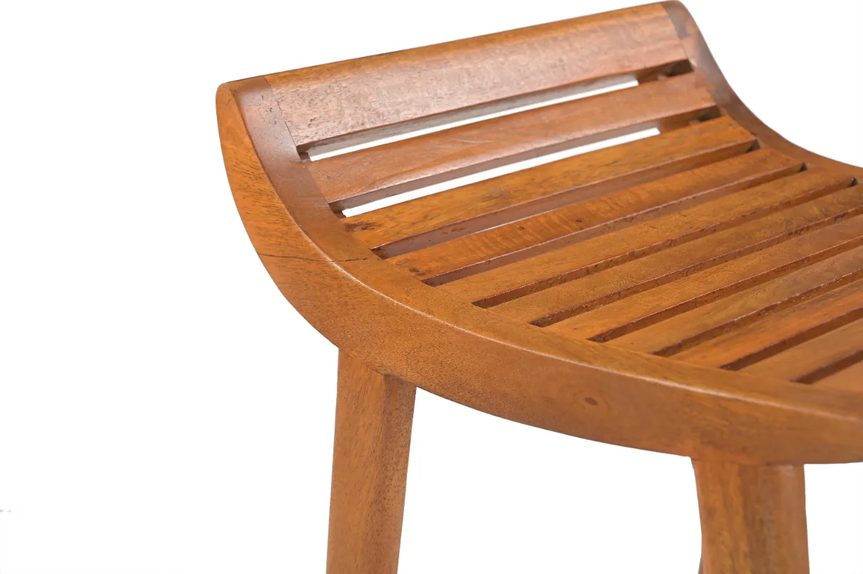 Mango Wood Stylish Bar Chair in Honey Finish - Image 5